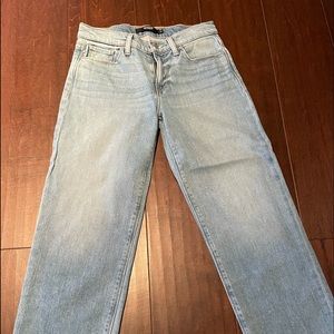 Hudson Stella mid rise crop straight leg jean